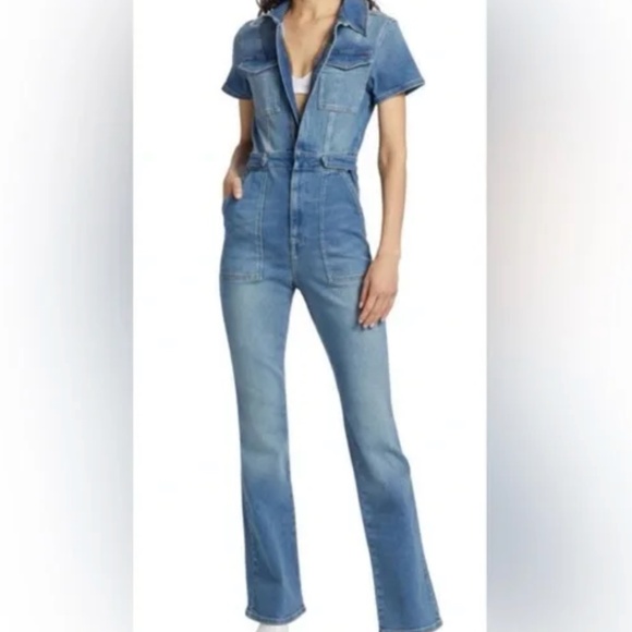 Good American Jean Jumpsuit Size 2 EUC - Picture 1 of 5